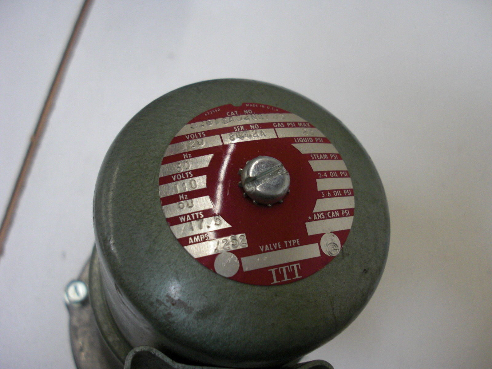 ITT S261SA02N3FJ6 VALVE *USED*
