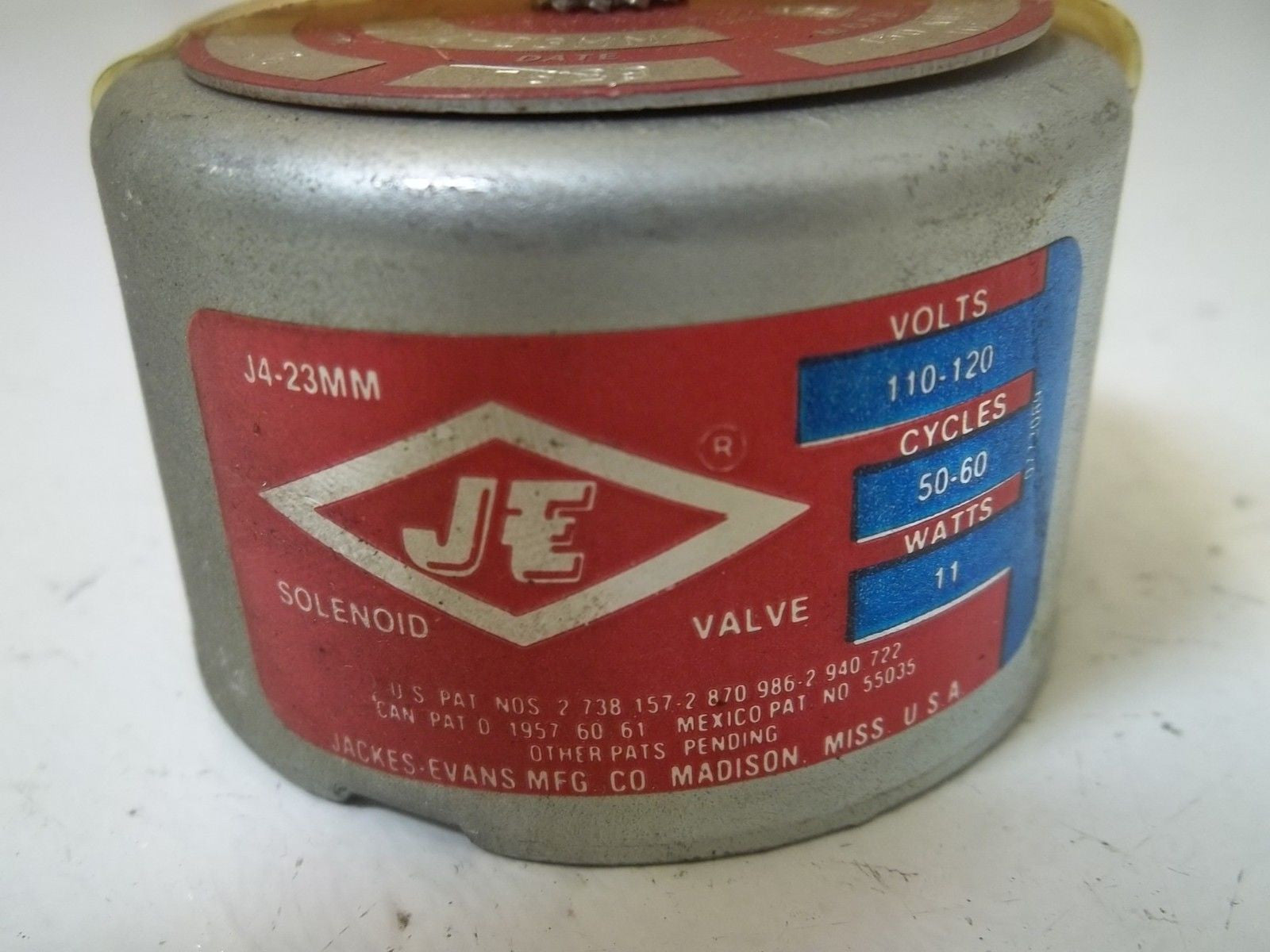 JACKES-EVANS TYPE J6 J4-23MM SOLENOID VALVE *USED*