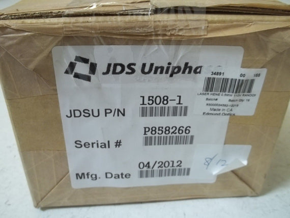 JDSU 1508-1 GAS LASER WITH POWER SUPPLY & MANUAL *NEW IN BOX*