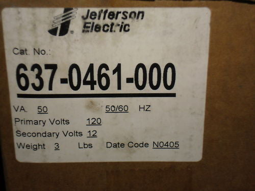 JEFFERSON ELECTRIC 637-0461-000 TRANSFORMER *NEW*