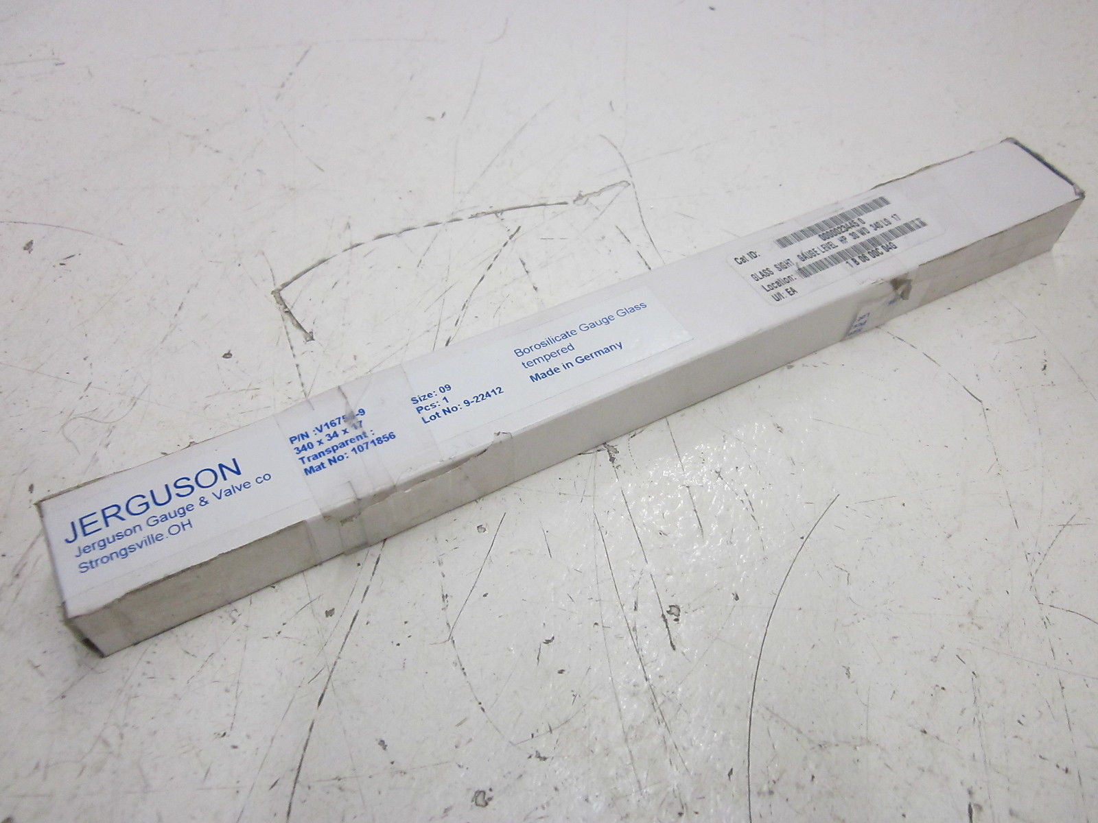 JERGUSON V16756-9 SIZE: 9 GAUGE GLASS *NEW IN BOX*