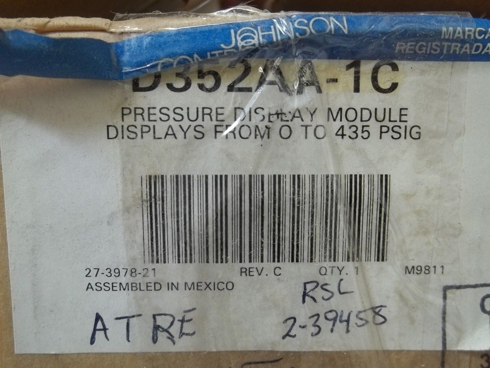 JOHNSON CONTROLS D352AA-1C PRESSURE DISPLAY MODULE *NEW IN BOX*