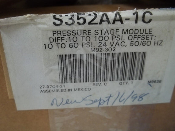 JOHNSON CONTROLS S352AA-1C PRESSURE STAGE MODULE *NEW IN BOX*