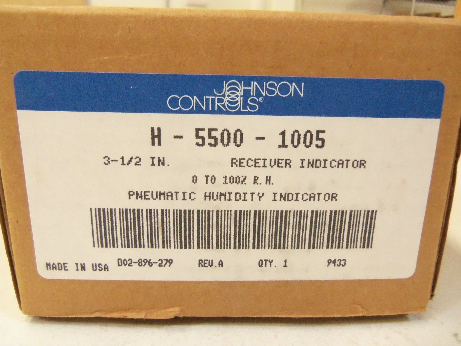 JOHNSON CONTROLS H-5500-1005 *NEW IN BOX*