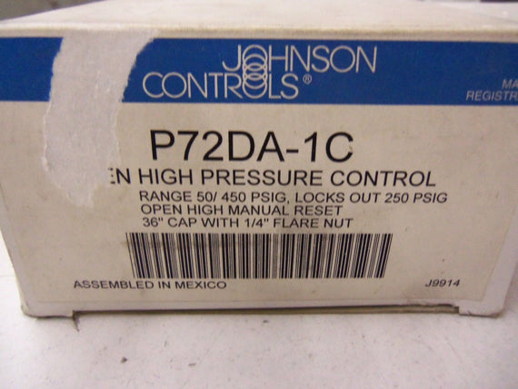 JOHNSON CONTROLS P72DA-1C OPEN HIGH PRESSURE CONTROL *NEW IN BOX*