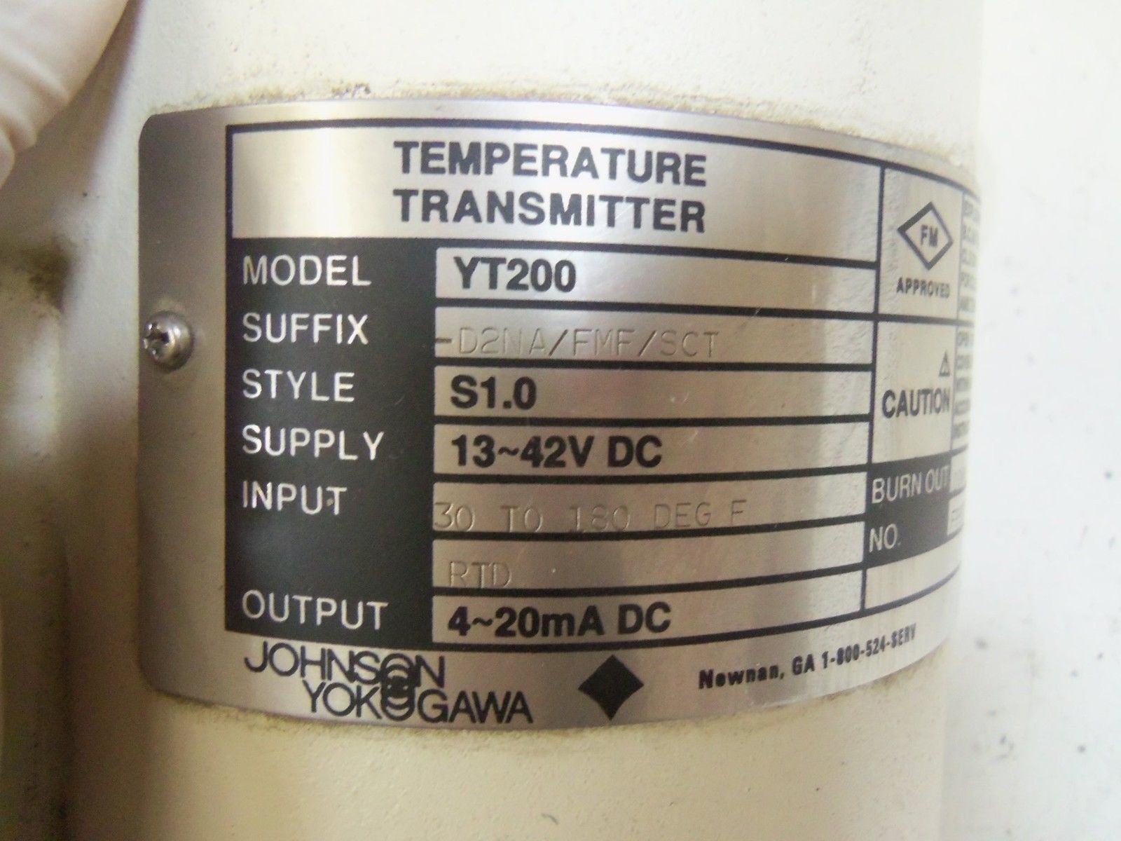 JOHNSON YOKOGAWA YT200-D2NA/FMF/SCT *USED*