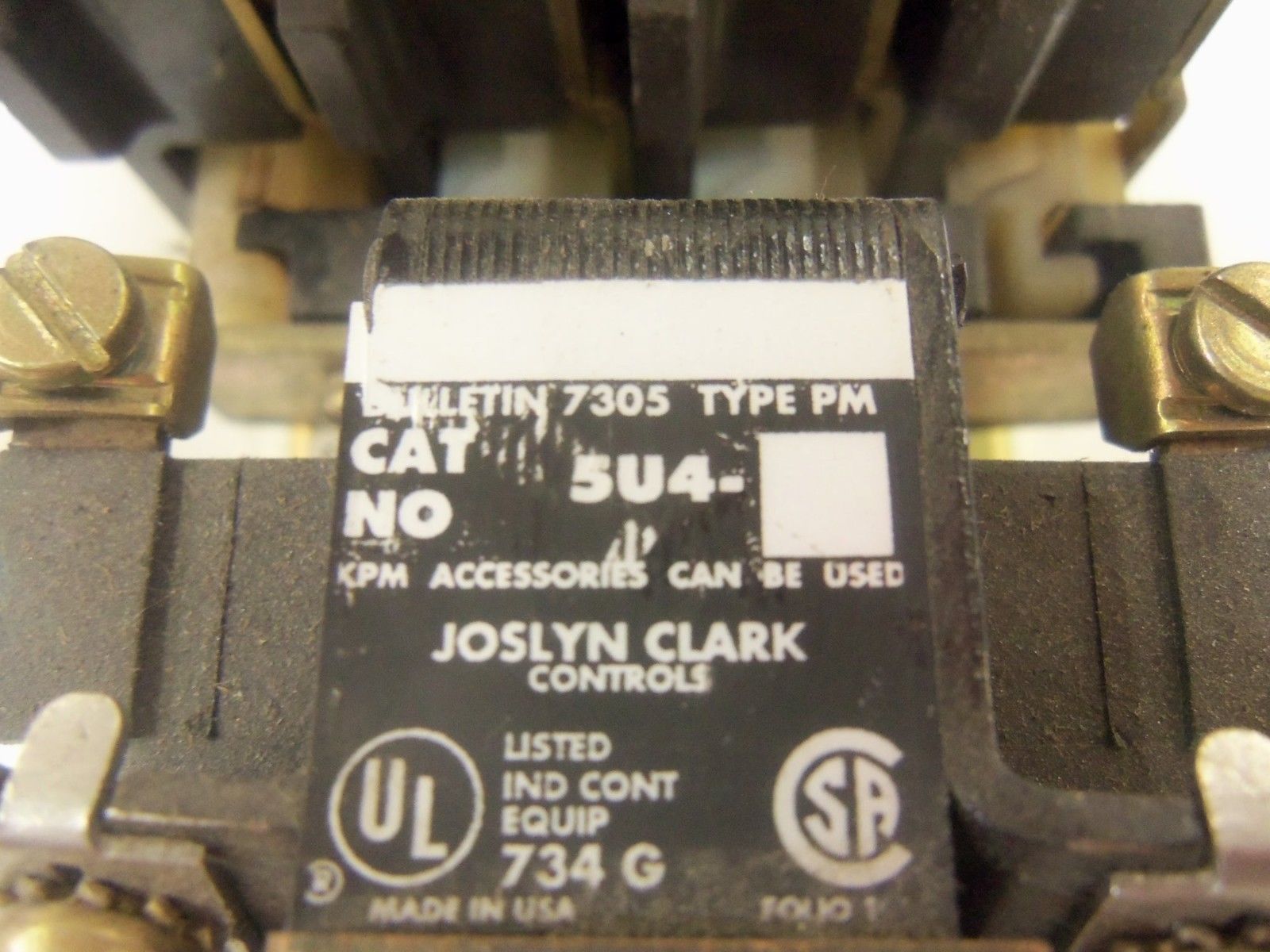 JOSLYN CLARK 5U4 CONTROL RELAY 110/120VAC  *USED*