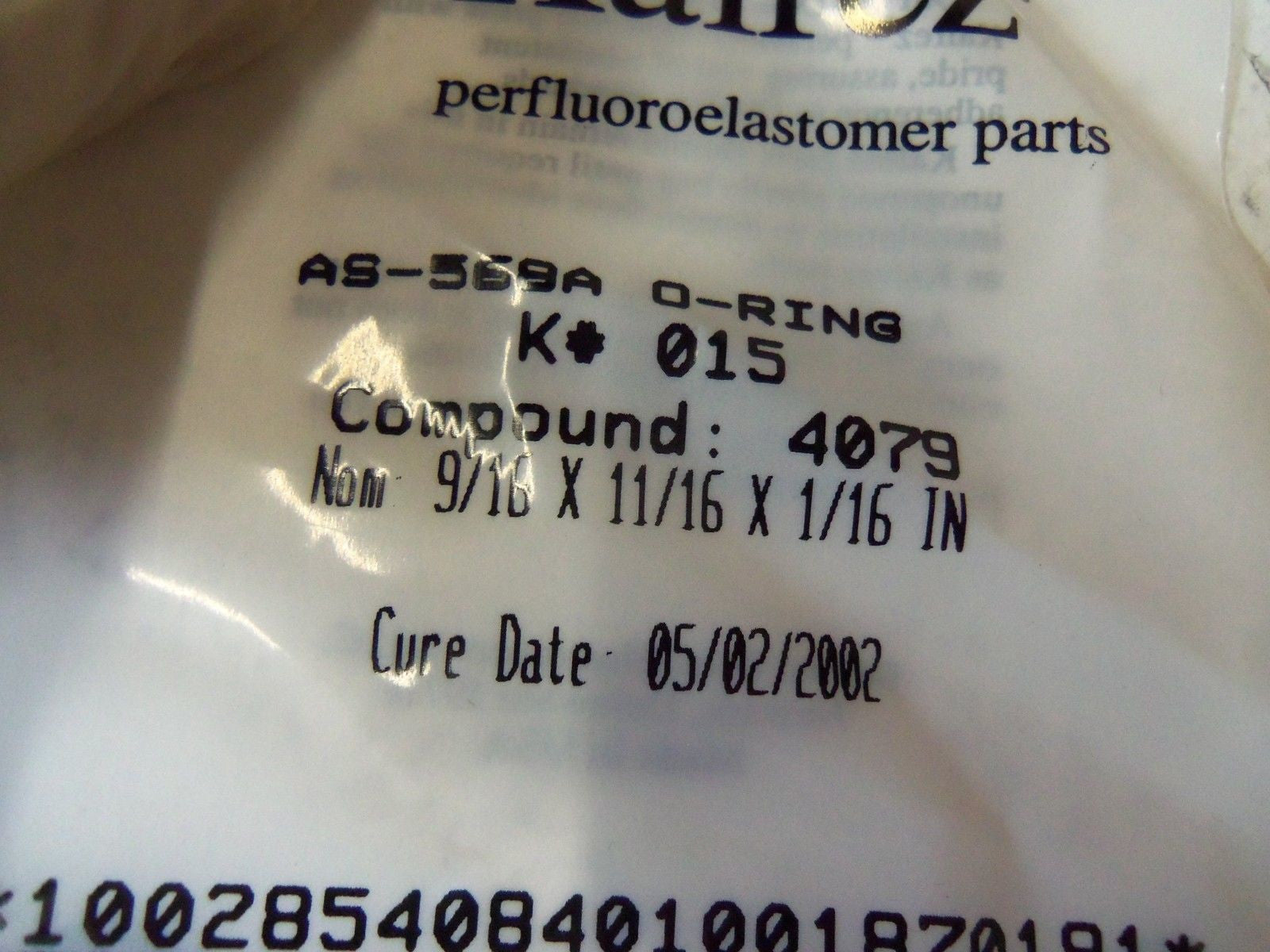 KALREZ "O RING" K# 015 *NEW IN FACTORY BAG*