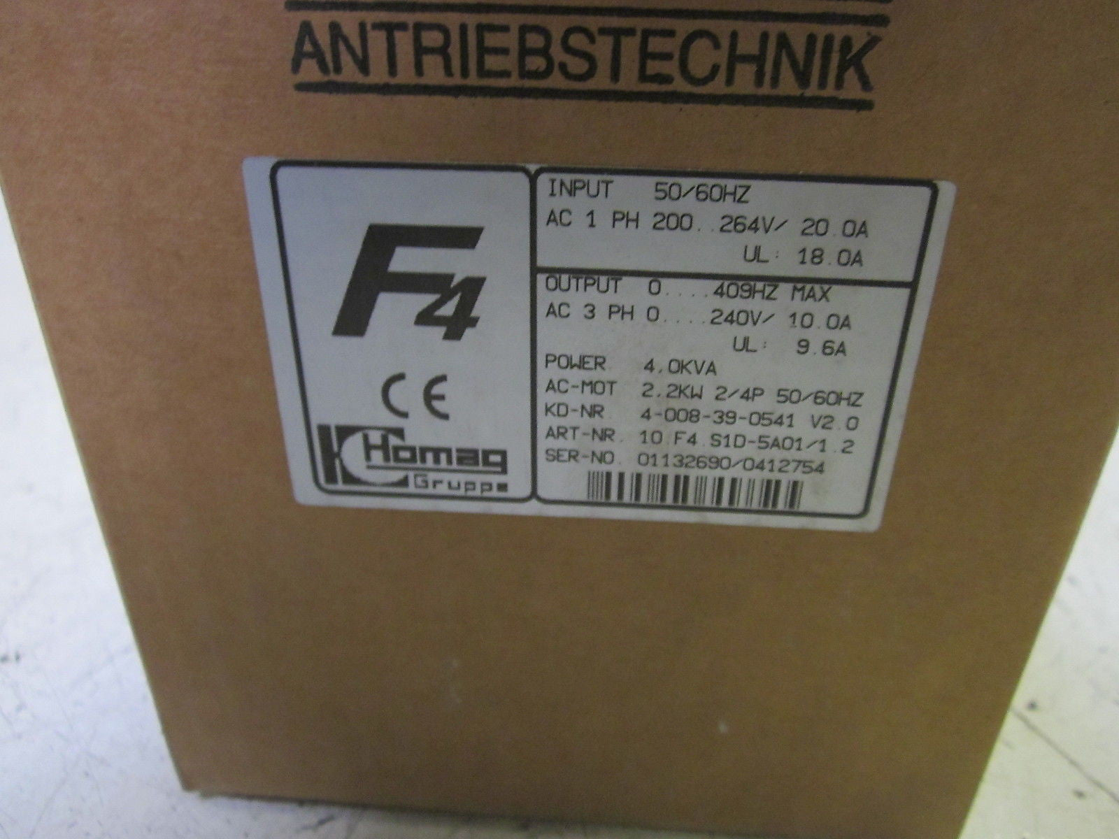KEB 10.F4.S1D-5A01/1.2  AC DRIVE 240V *NEW IN BOX*