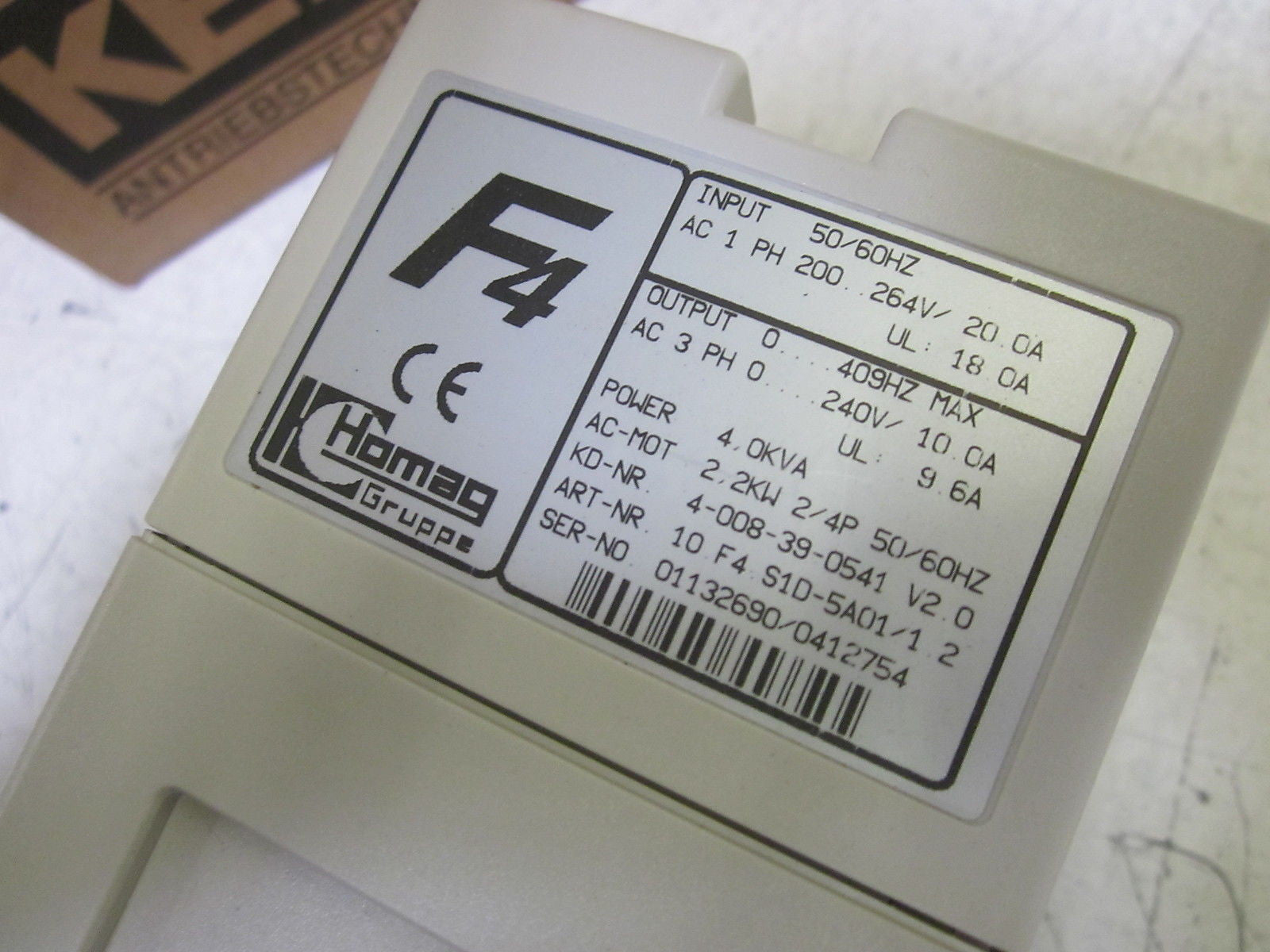 KEB 10.F4.S1D-5A01/1.2  AC DRIVE 240V *NEW IN BOX*