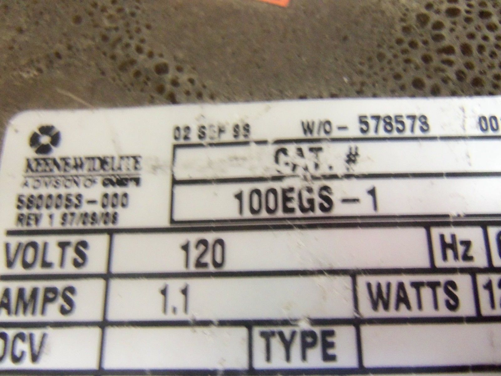 KEENE WIDELITE 100EGS-1 BALLAST *NEW NO BOX*