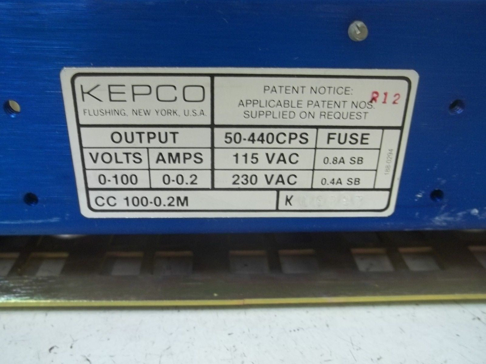 KEPCO CC100-0.2M POWER SUPPLY *USED*