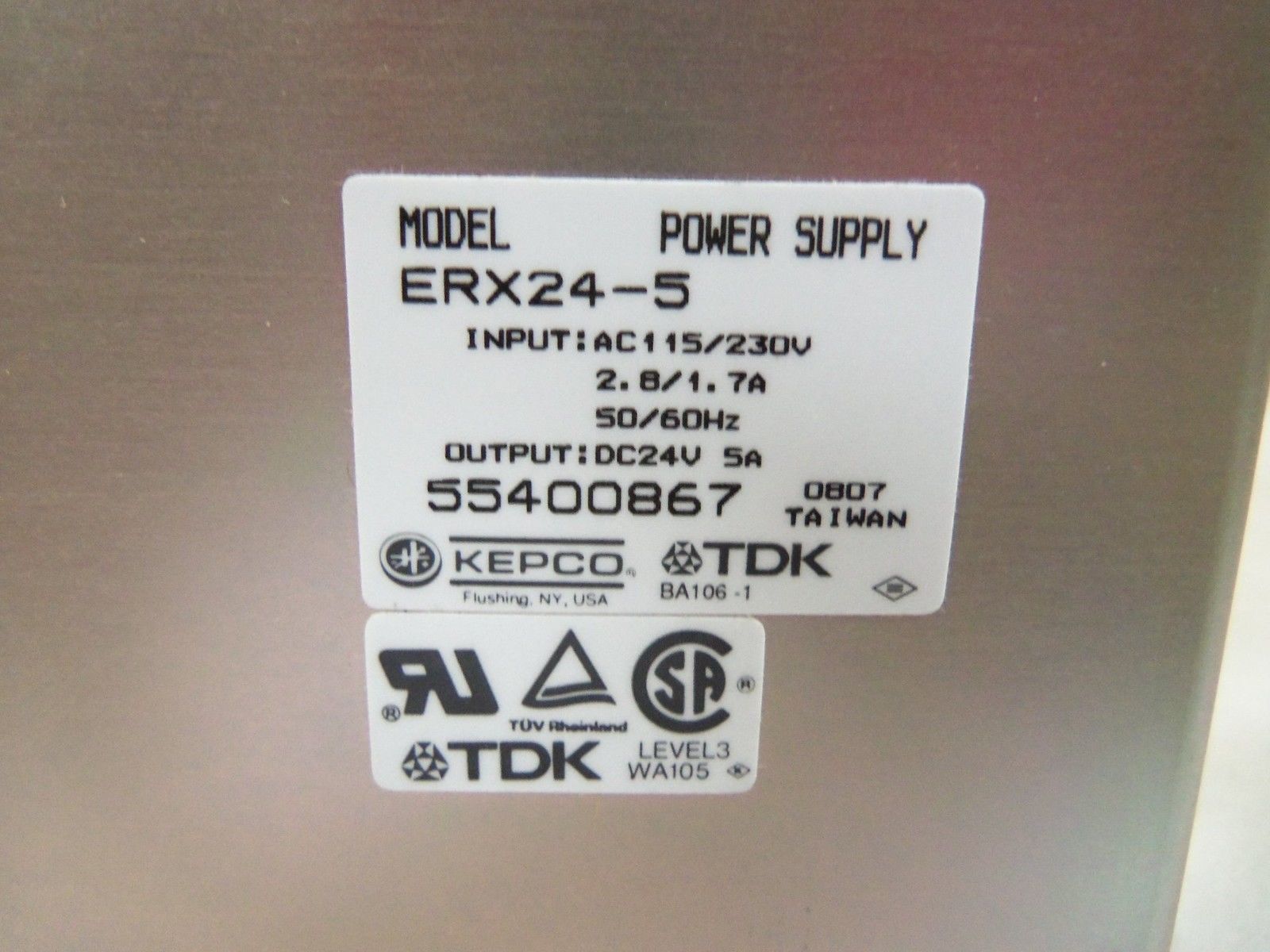 KEPCO POWER SUPPLY ERX24-5 *NEW IN BOX*