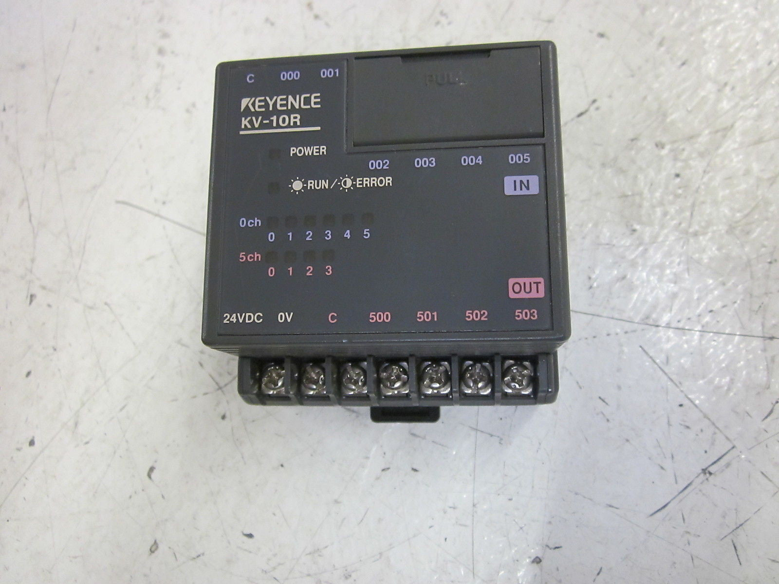KEYENCE KV-10R PLC RELAY SUPER SMALL PLC BASE UNIT *USED*