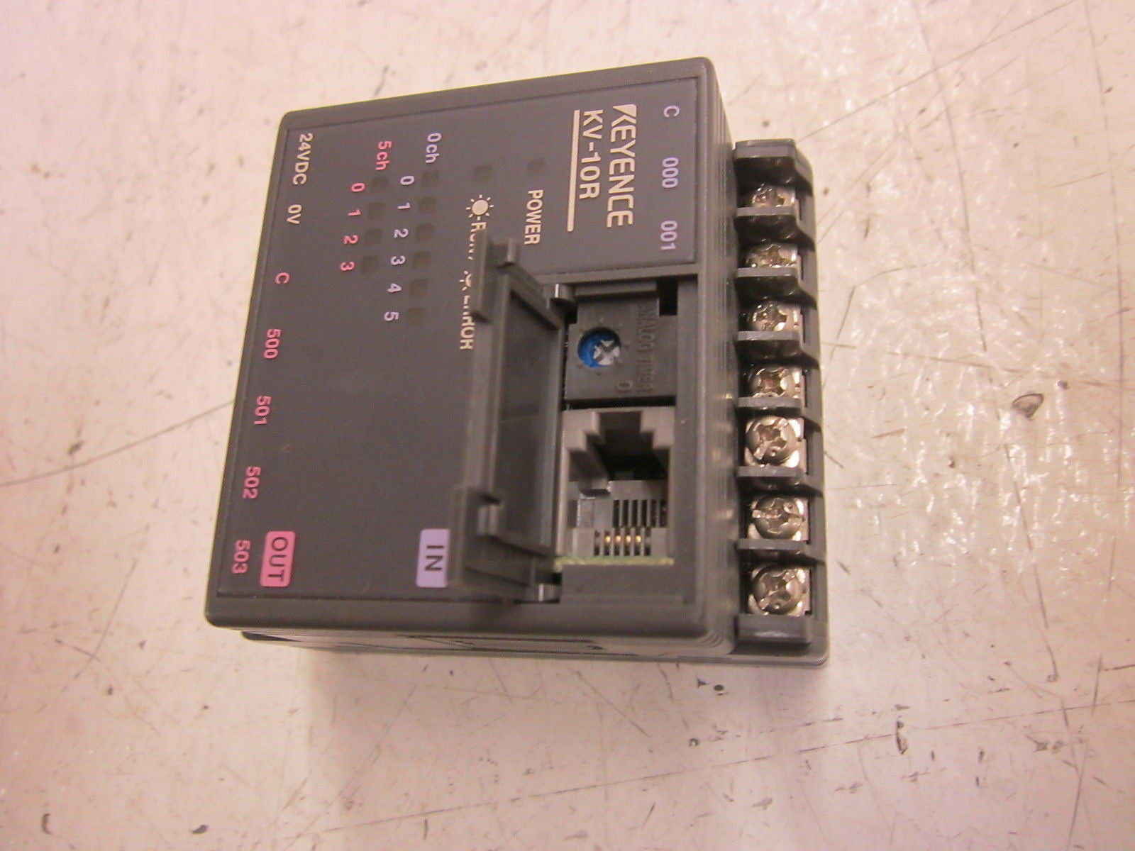 KEYENCE KV-10R PLC RELAY SUPER SMALL PLC BASE UNIT *USED*