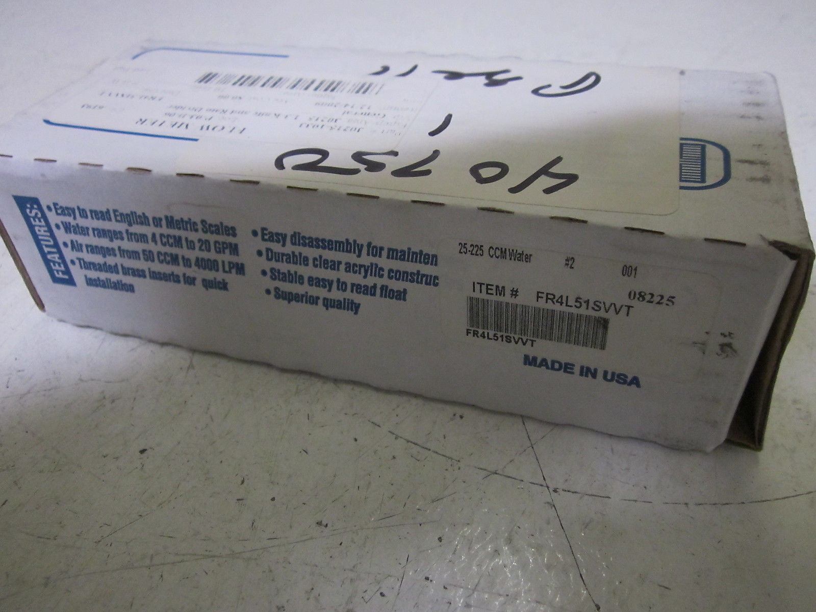 KEY INSTRUMENTS FR4L51SVVT FLOW METER *NEW IN BOX*