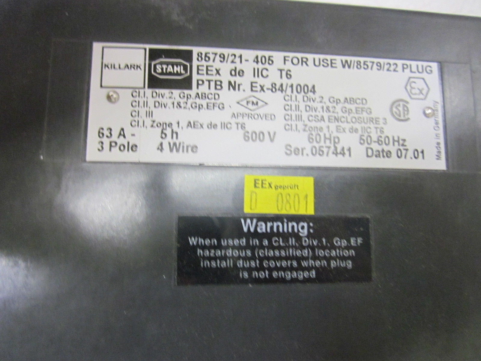 KILLAR 8579/21-405 *NEW IN BOX*