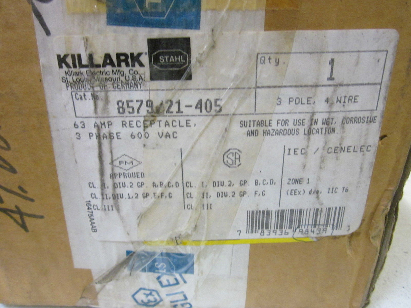 KILLAR 8579/21-405 *NEW IN BOX*