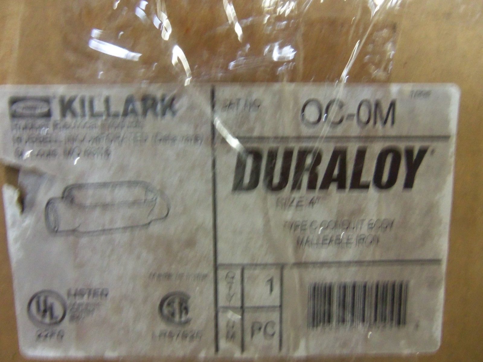 KILLARK OC-0M CONDUIT *NEW IN BOX*
