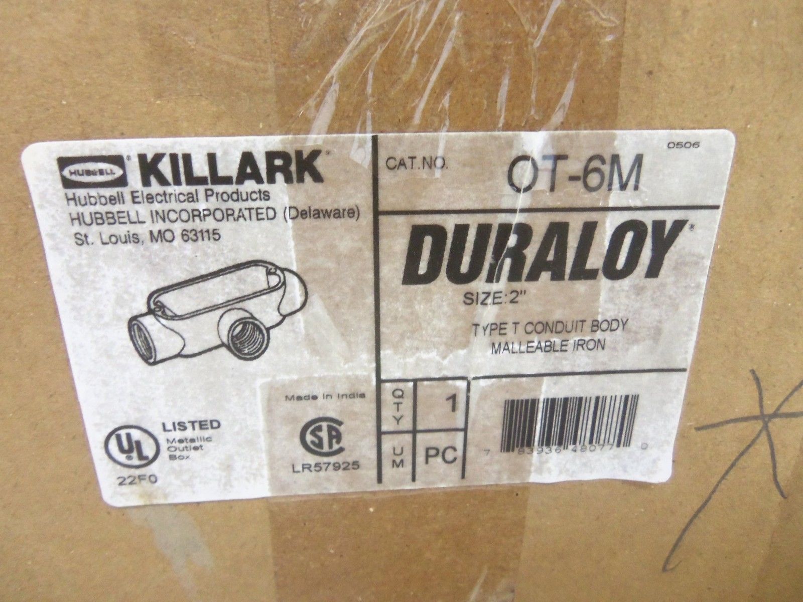 KILLARK OT-6M CONDUIT *NEW IN BOX*