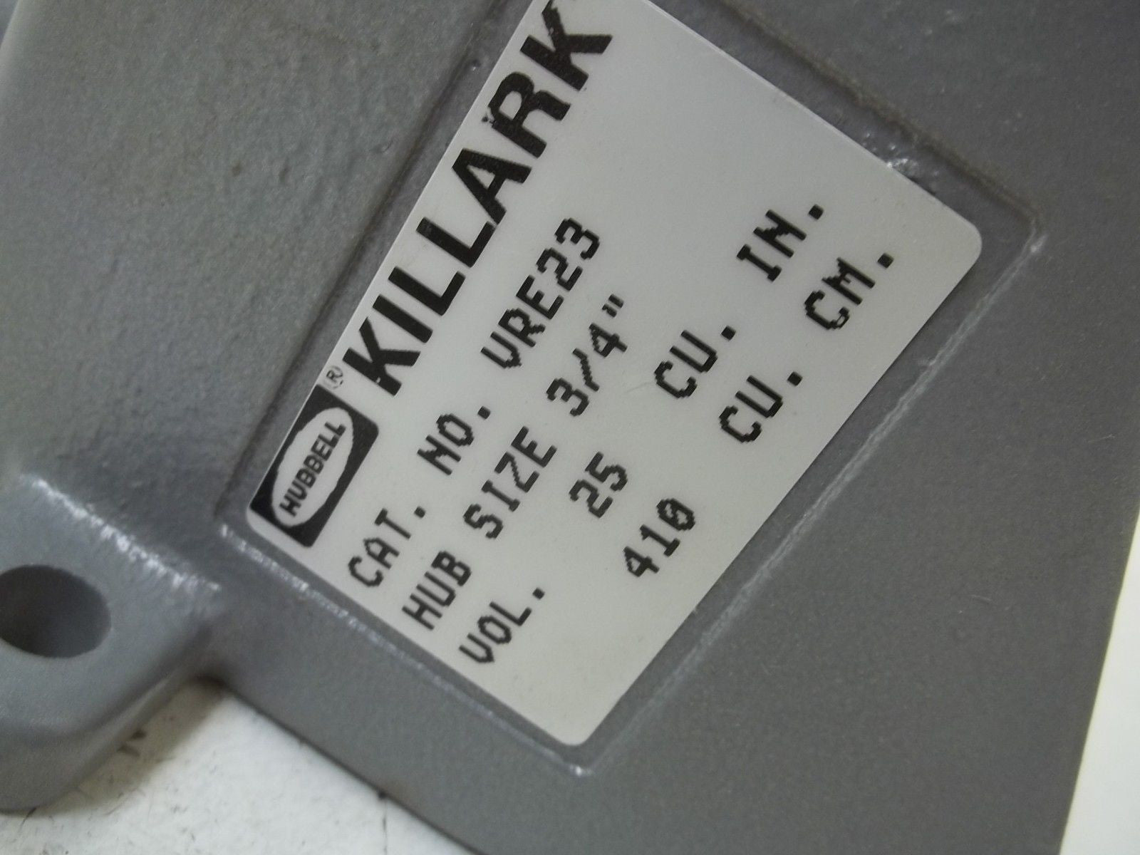 KILLARK VRE23 VERSAMATE BACK BOX 3/4" CONDUIT *NEW NO BOX*