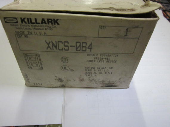 KILLARK XNCS-0B4 DOUBLE PUSHBUTTON (GREEN/RED) *USED*