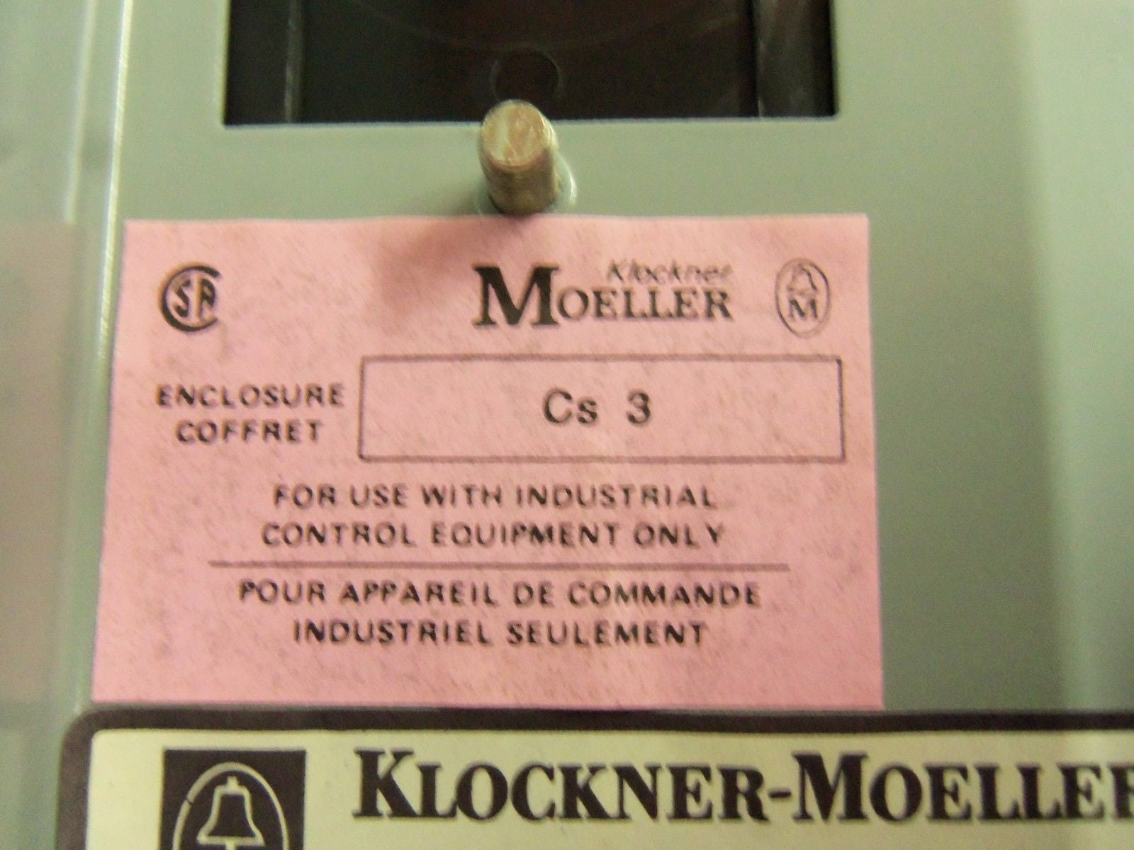 KLOCKNER MOELLER CS3-NA ENCLOSURE *NEW IN BOX*