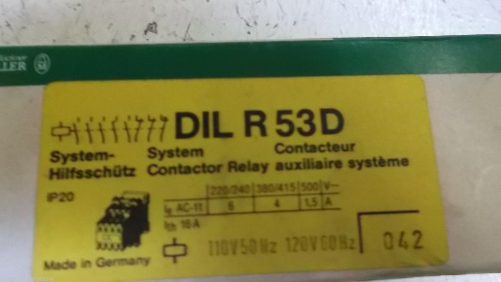 KLOCKNER MOELLER DILR53D CONTACTOR RELAY 120V *NEW IN BOX*