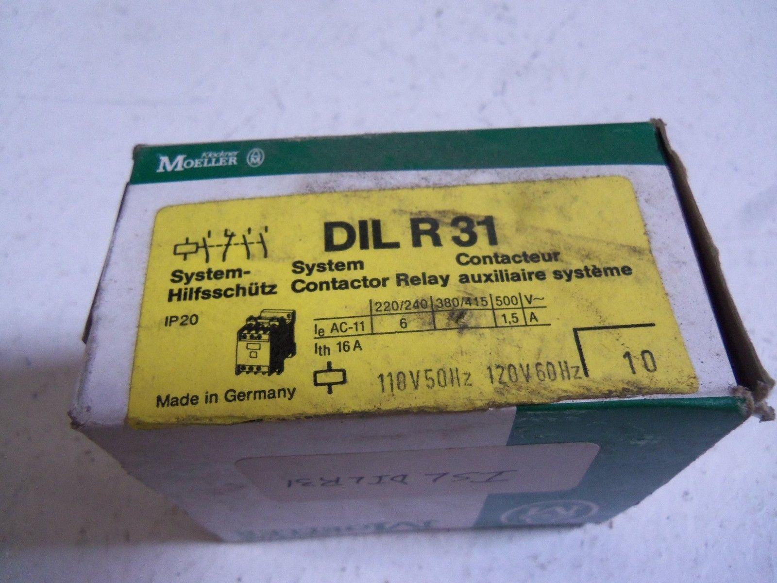 KLOCKNER MOELLER DIL-R31 CONTACTOR 120V *NEW IN BOX* (AS PICTURED)