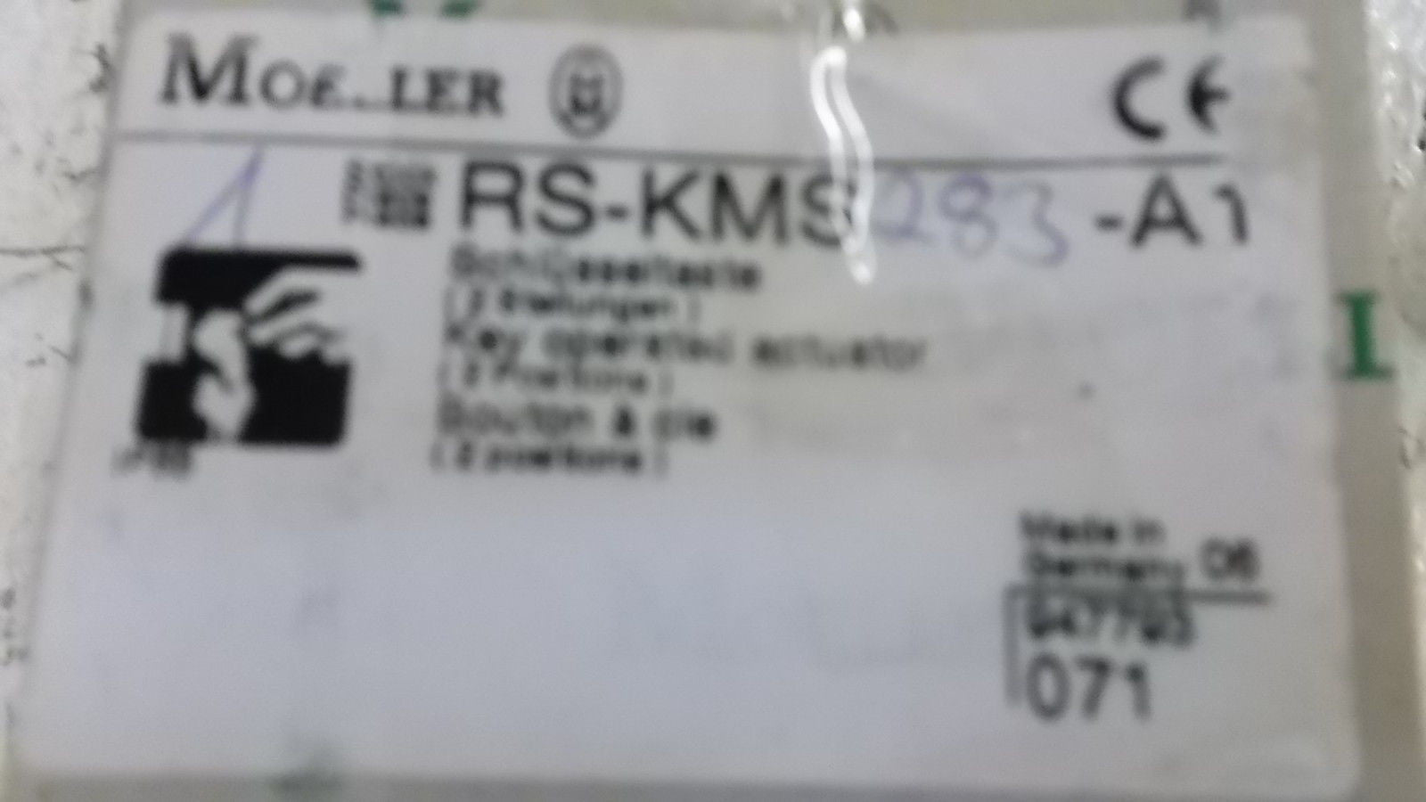 KLOCKNER MOELLER RS-KMS283-A1 KEY SWITCH *NEW IN BOX*