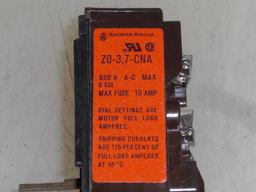 KLOCKNER MOELLER  Z0-3,7-CNA *NEW NO BOX*