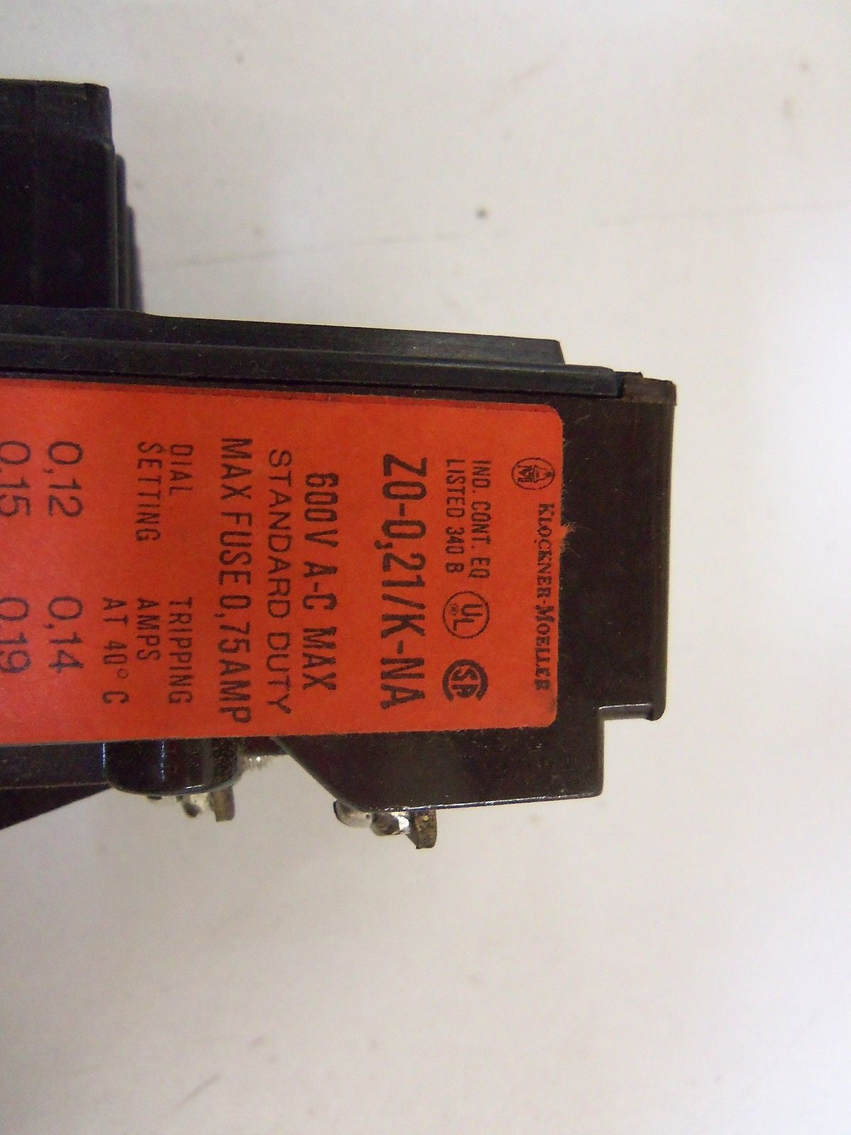 KLOCKNER MOELLER Z0-0,21/K-NA *NEW IN BOX*