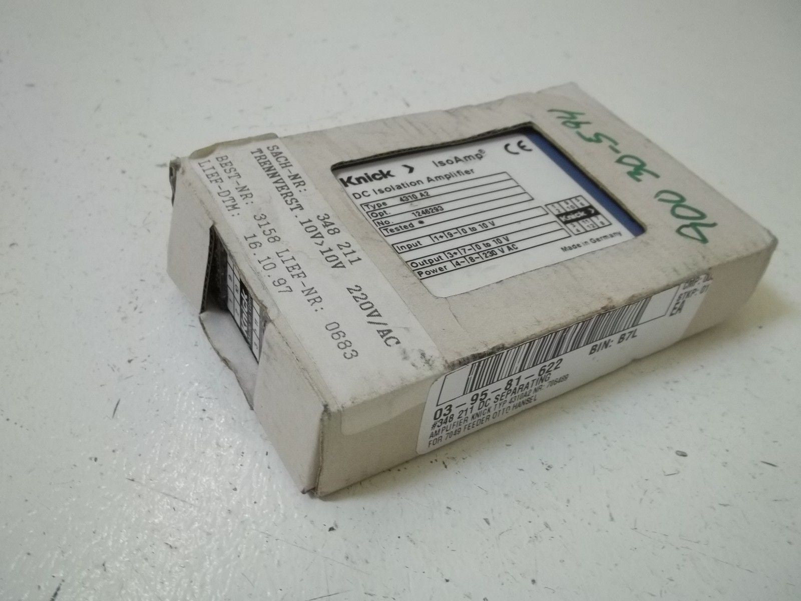 KNICK 4310A2 DC ISOLATION AMPLIFIER *NEW IN BOX*