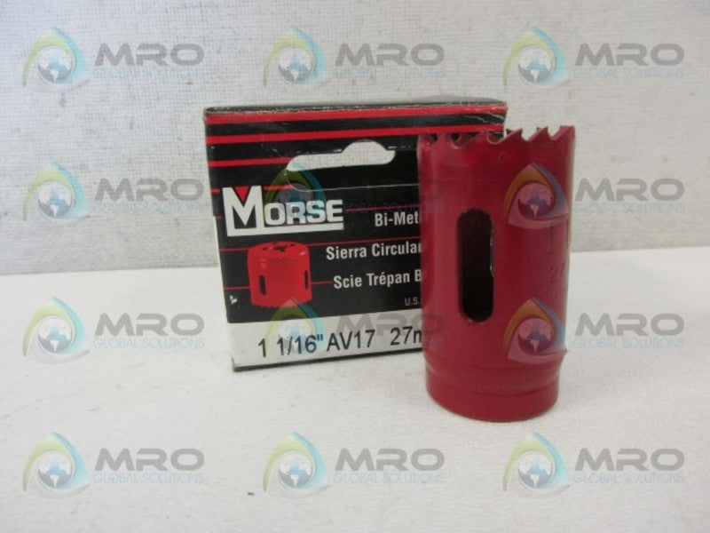 MORSE AV17 27MM BI-METAL SAW HOLE 1 1/16" *NEW IN BOX*