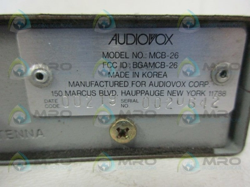 AUDIOVOX MCB-26 CHANNEL MOBILE CB RADIO *USED*