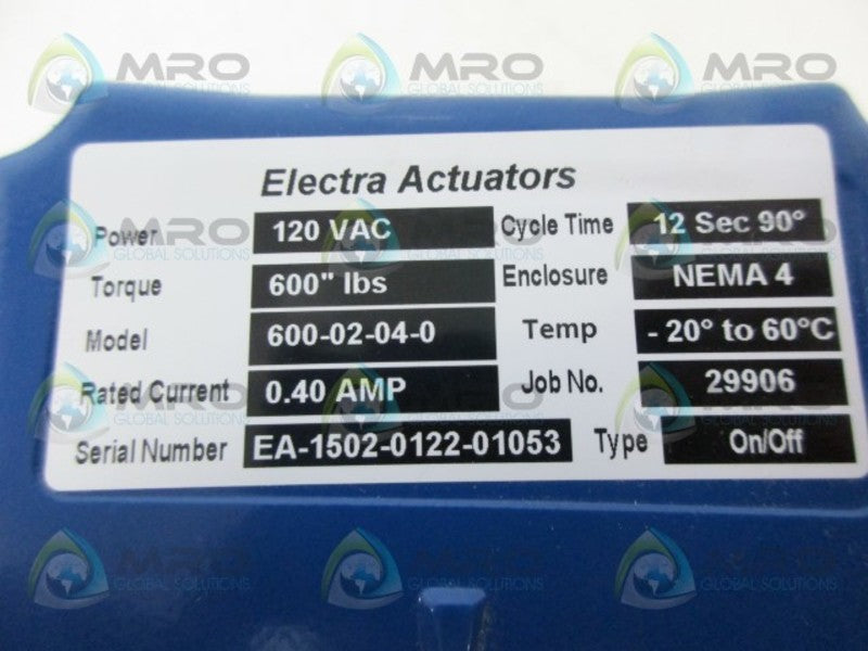 TCV 600-02-04-0 ACTUATOR *NEW NO BOX*