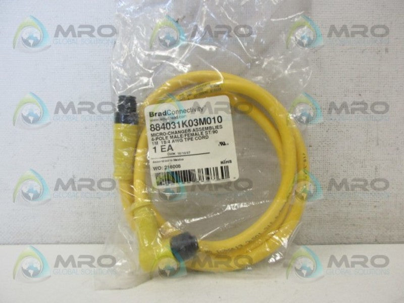 DANIEL WOODHEAD 884031K03M010 4P MALE /FEMALE STRAIGHT *NEW IN FACTORY BAG*