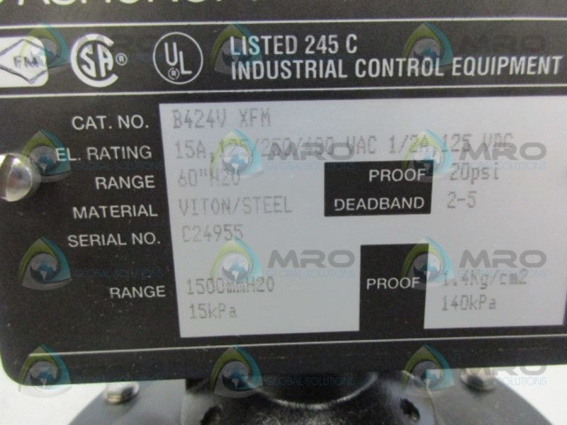 ASHCROFT B424VXFM PRESSURE SWITCH *NEW IN BOX*