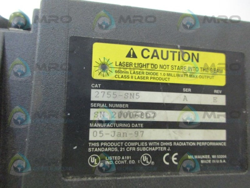 ALLEN BRADLEY 2755-SN5 SER A LASER SCANNER *USED*