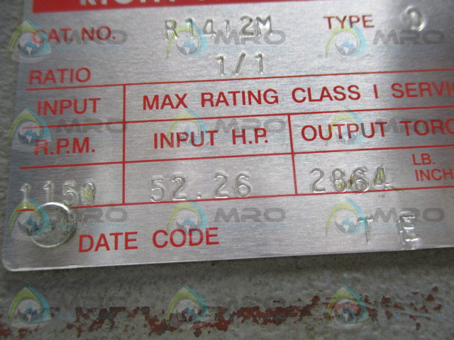 BOSTON GEAR R1412M RIGHT ANGLE DRIVE RATIO 1:1 * NEW NO BOX *