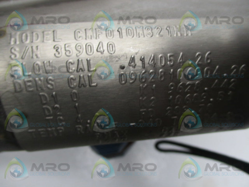 MICROMOTION CMF010M321NM MASS FLOW SENSOR * USED *