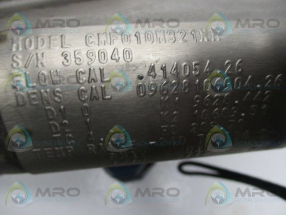 MICROMOTION CMF010M321NM MASS FLOW SENSOR * USED *
