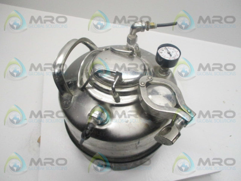 MILLIPORE XX6700P05 DISPENSING PRESSURE VESSEL 5 LITERS * USED *