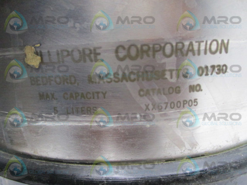 MILLIPORE XX6700P05 DISPENSING PRESSURE VESSEL 5 LITERS * USED *