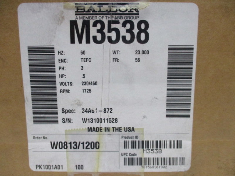 BALDOR M3538 NSMP