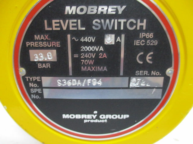 MOBREY S36DA/F84 LEVEL SWITCH *USED*