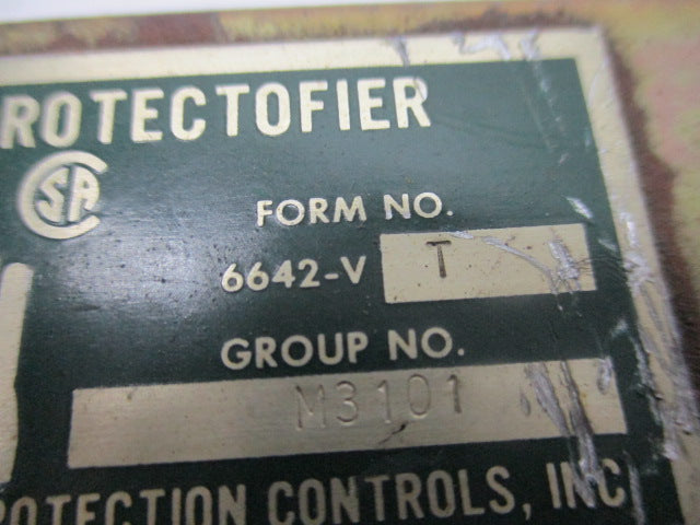 PROTECTION CONTROLS 6642-VT PROTECTOFIER *USED*