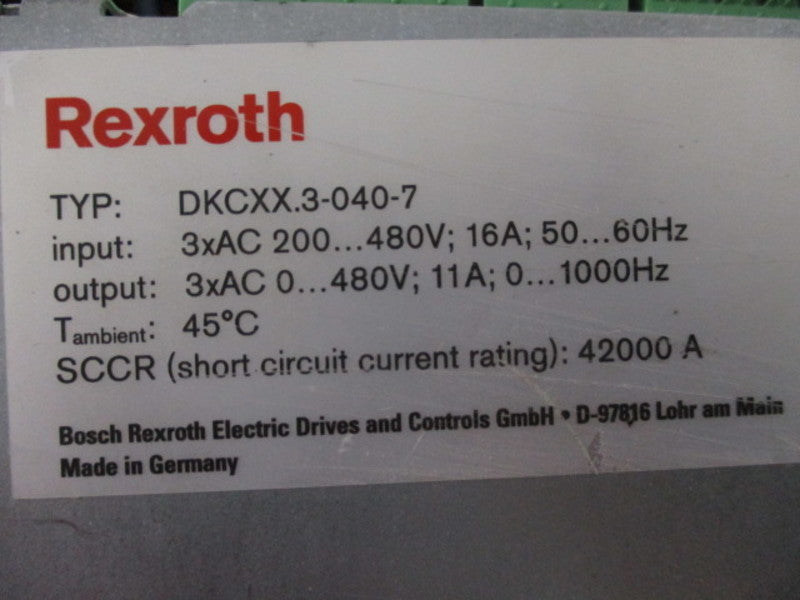 REXROTH DKCXX.3-040-7 ECODRIVE (AS PICTURED) *NEW NO BOX*