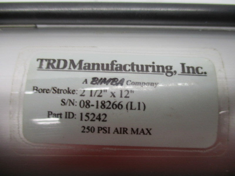 TRD MANUFACTURING 15242 CYLINDER 2-1/2" X 12" *USED *