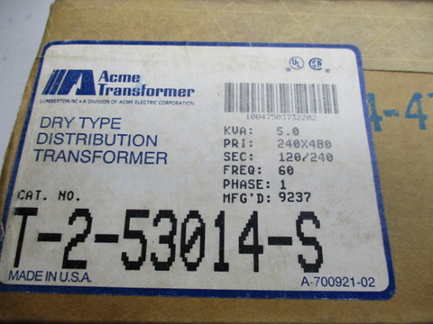ACME  T-2-53014-S TRANSFORMER * NEW IN BOX *
